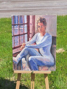 Maurice Tessier Portrait Danseuse Aerobique Au Repos